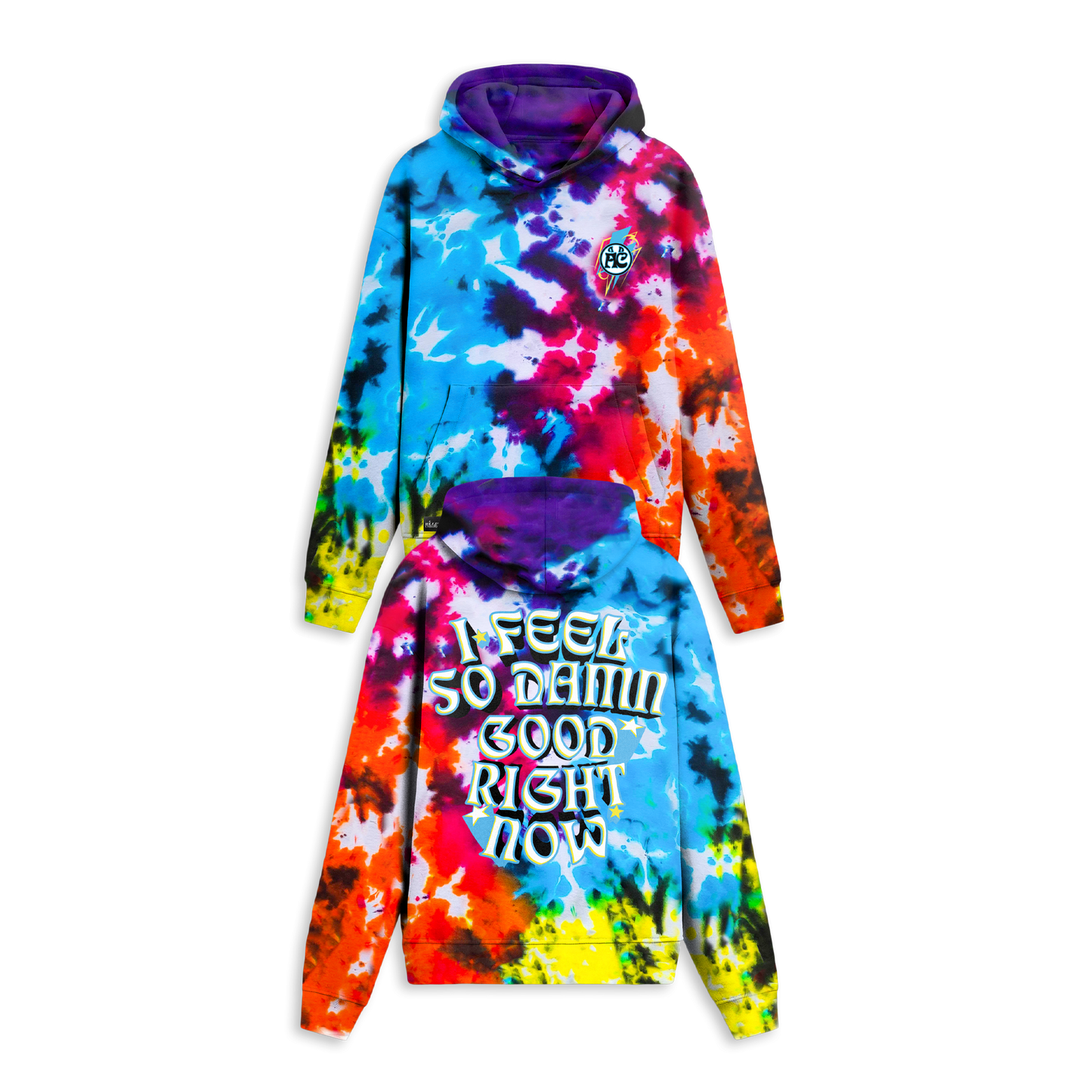 ALLEYCVT - I FEEL SO DAMN GOOD TIE DYE HOODIE