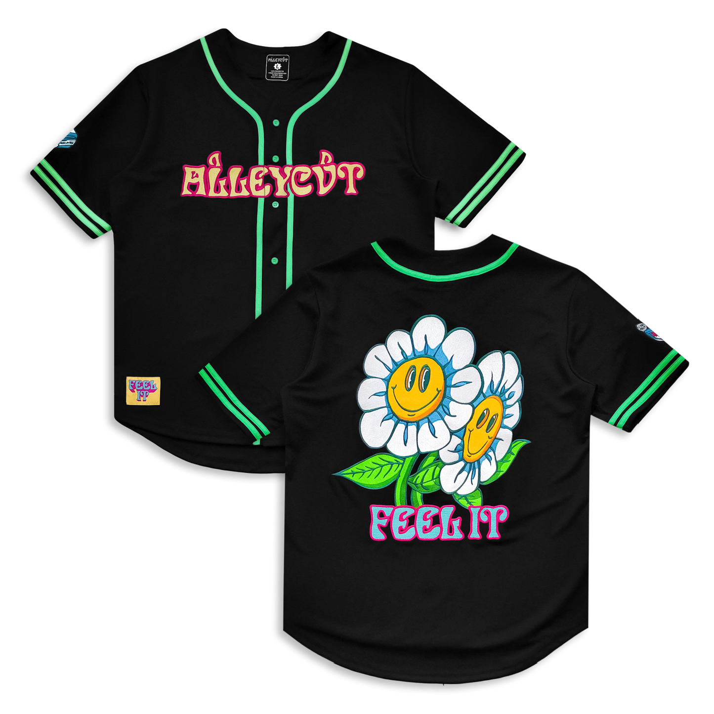 ALLEYCVT FEEL IT BASEBALL JERSEY BLACK